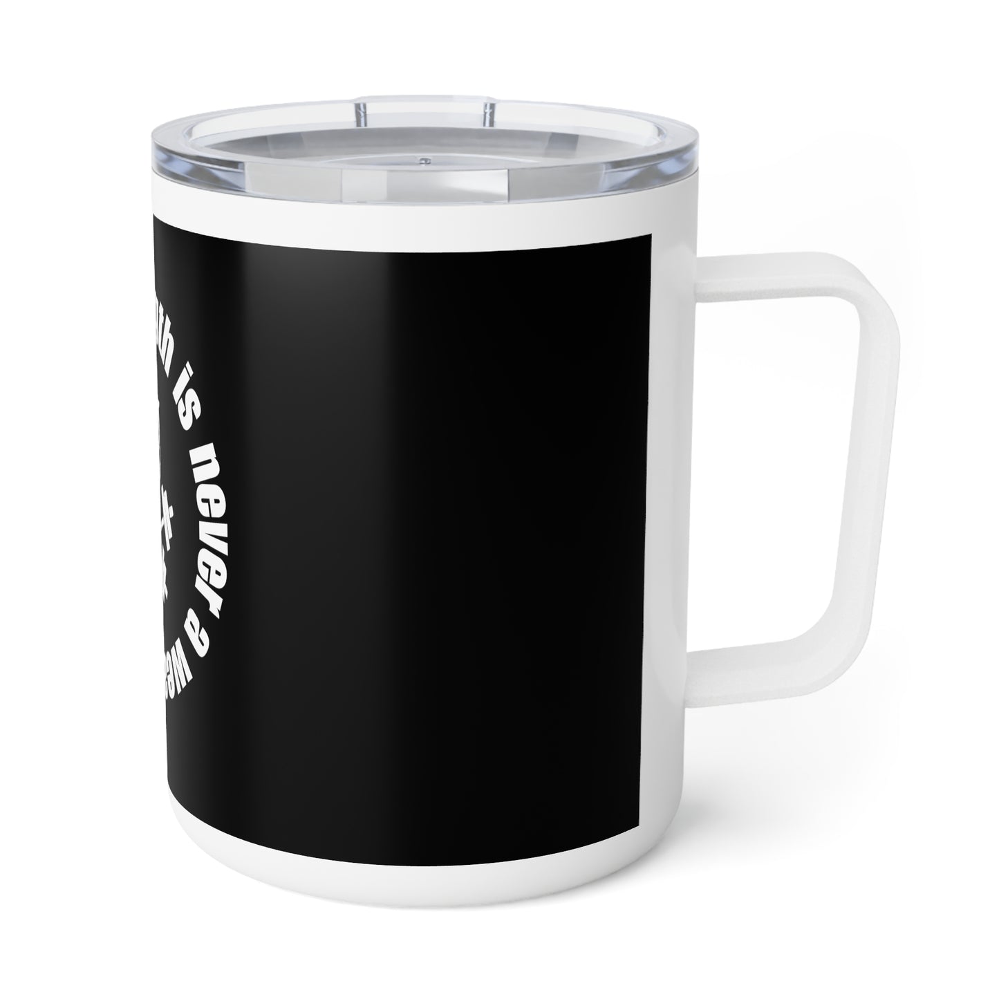 Strength is Never a Weakness - Joker Logo (Black) - Insulated Coffee Mug, 10oz
