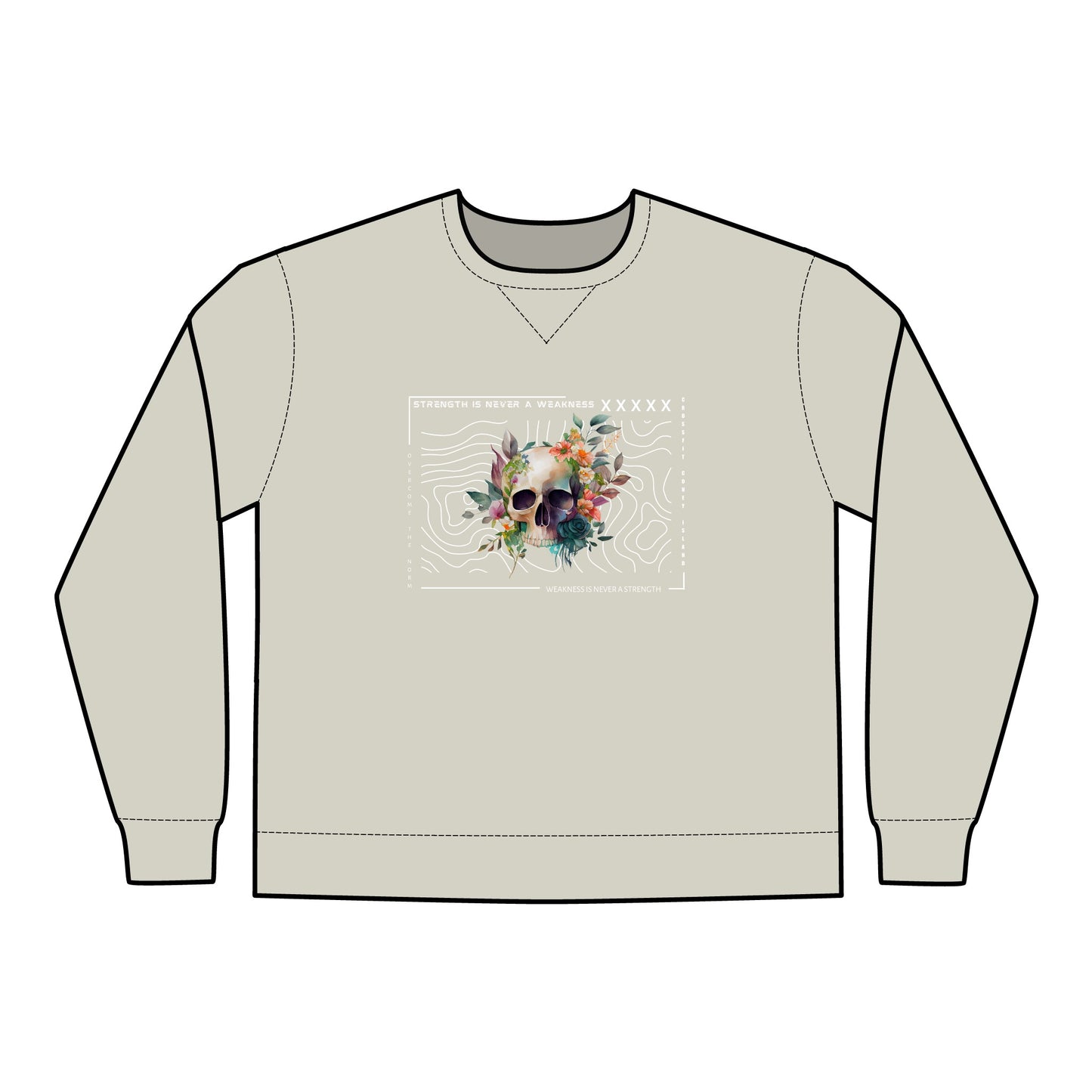 Strength is Never a Weakness - Unisex ComfortWash® Garment Dyed Crewneck Sweatshirt
