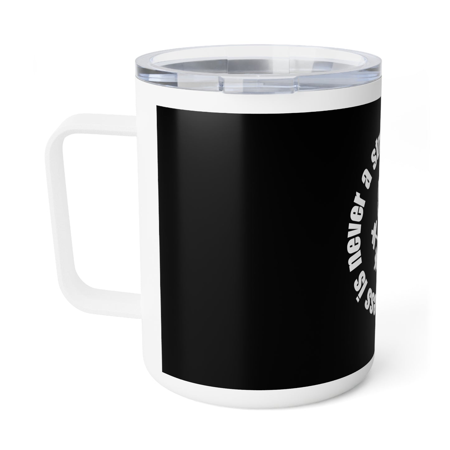 Strength is Never a Weakness - Joker Logo (Black) - Insulated Coffee Mug, 10oz