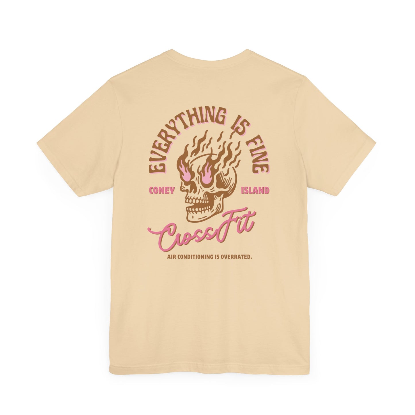 Everything is Fine - T-shirt (Sand and Pink)