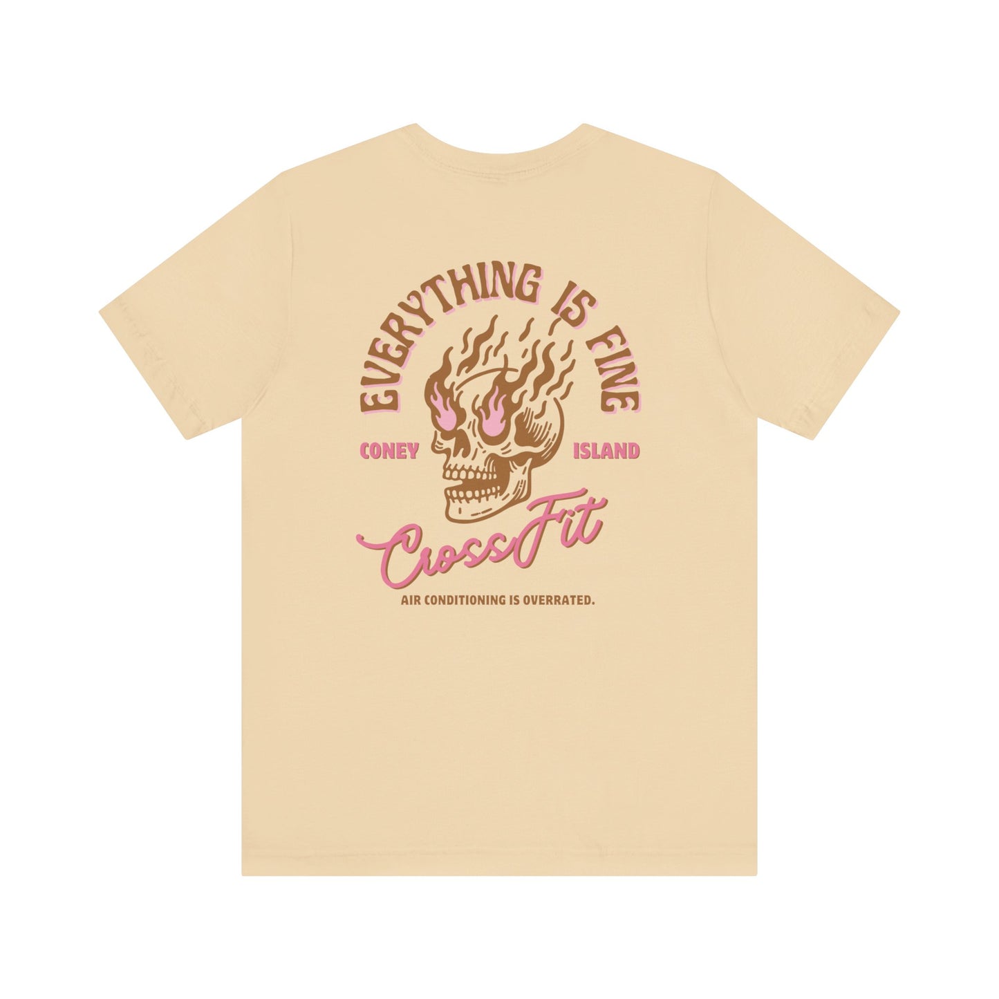 Everything is Fine - T-shirt (Sand and Pink)