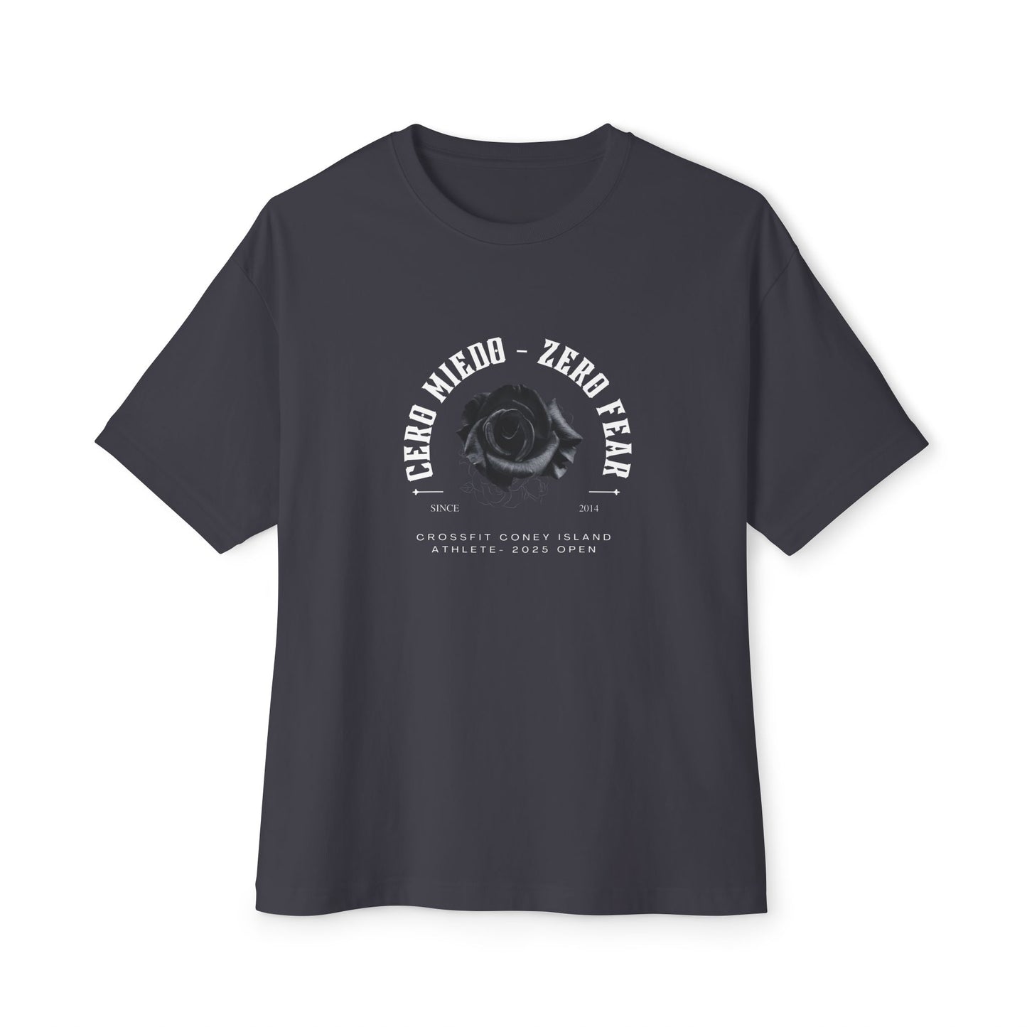 Cero Miedo - Zero Fear Black Oversized Tee | Unisex Athletic Shirt for Comfort & Confidence