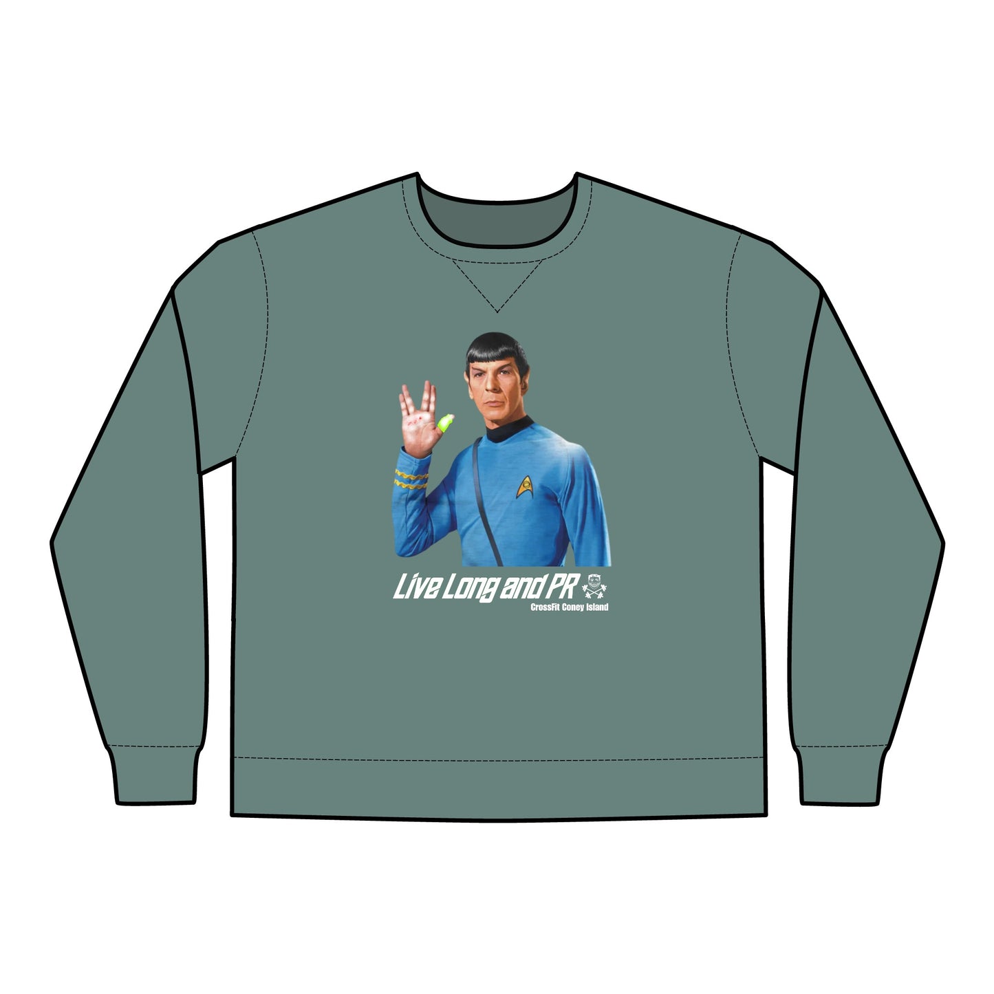 Live Long and PR - Unisex ComfortWash® Garment Dyed Crewneck Sweatshirt