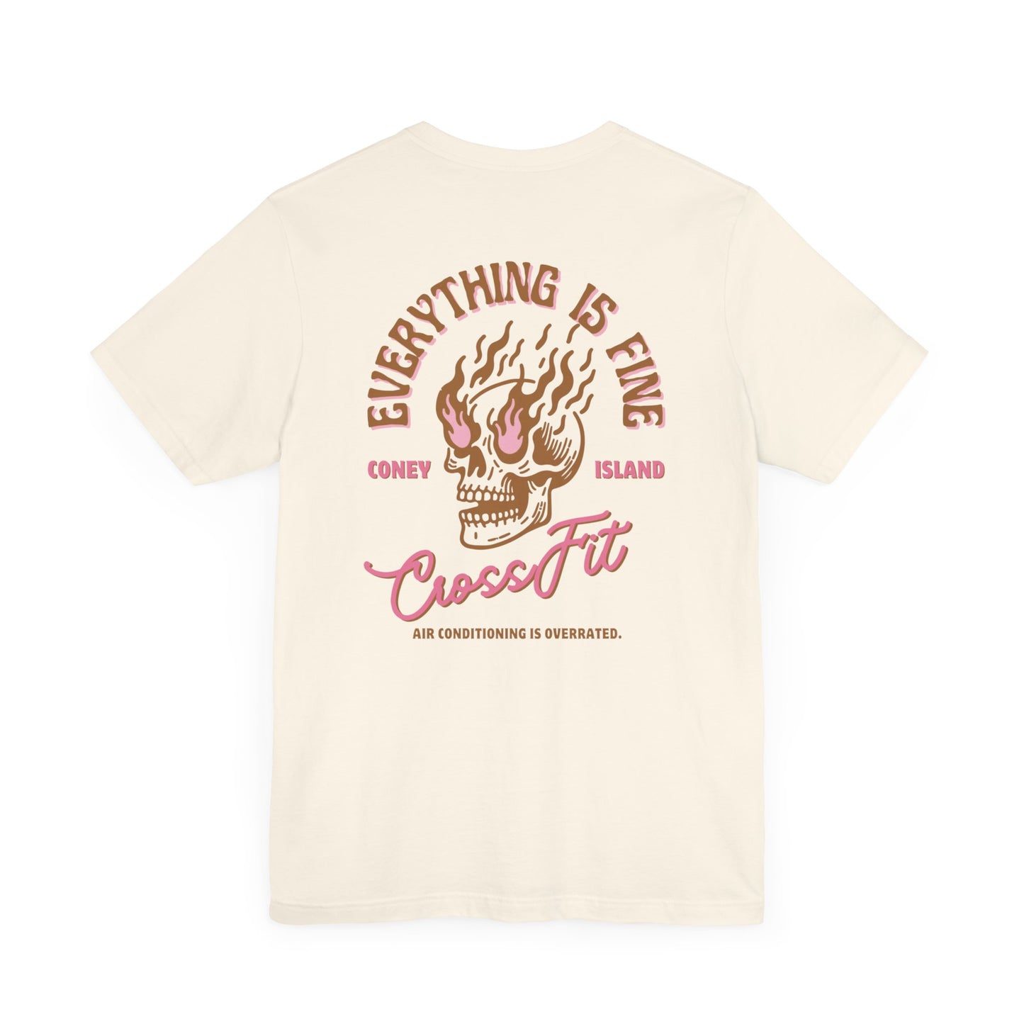 Everything is Fine - T-shirt (Sand and Pink)