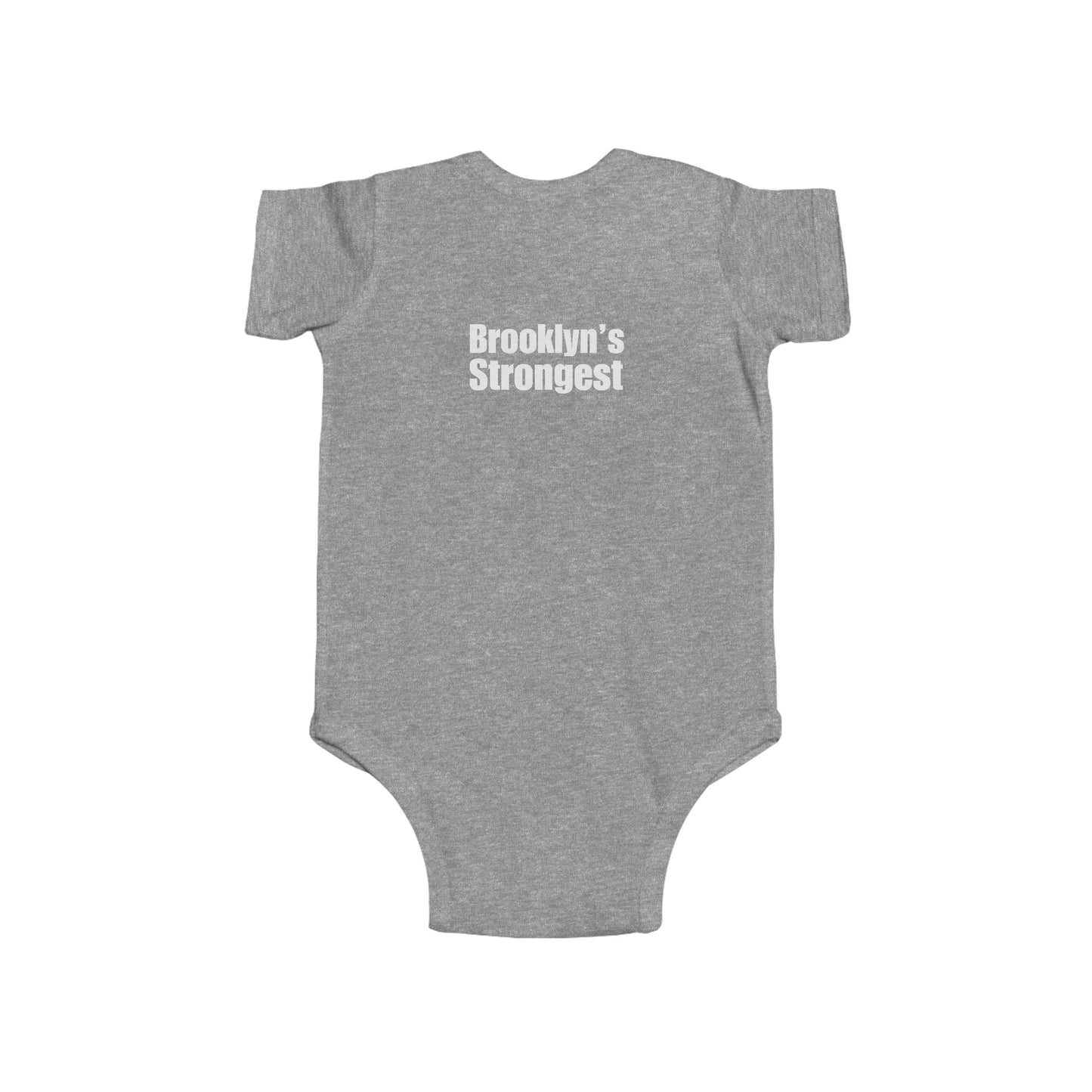 Strong Baby! Joker + Barbells + Brooklyn's Strongest - Infant Fine Jersey Bodysuit