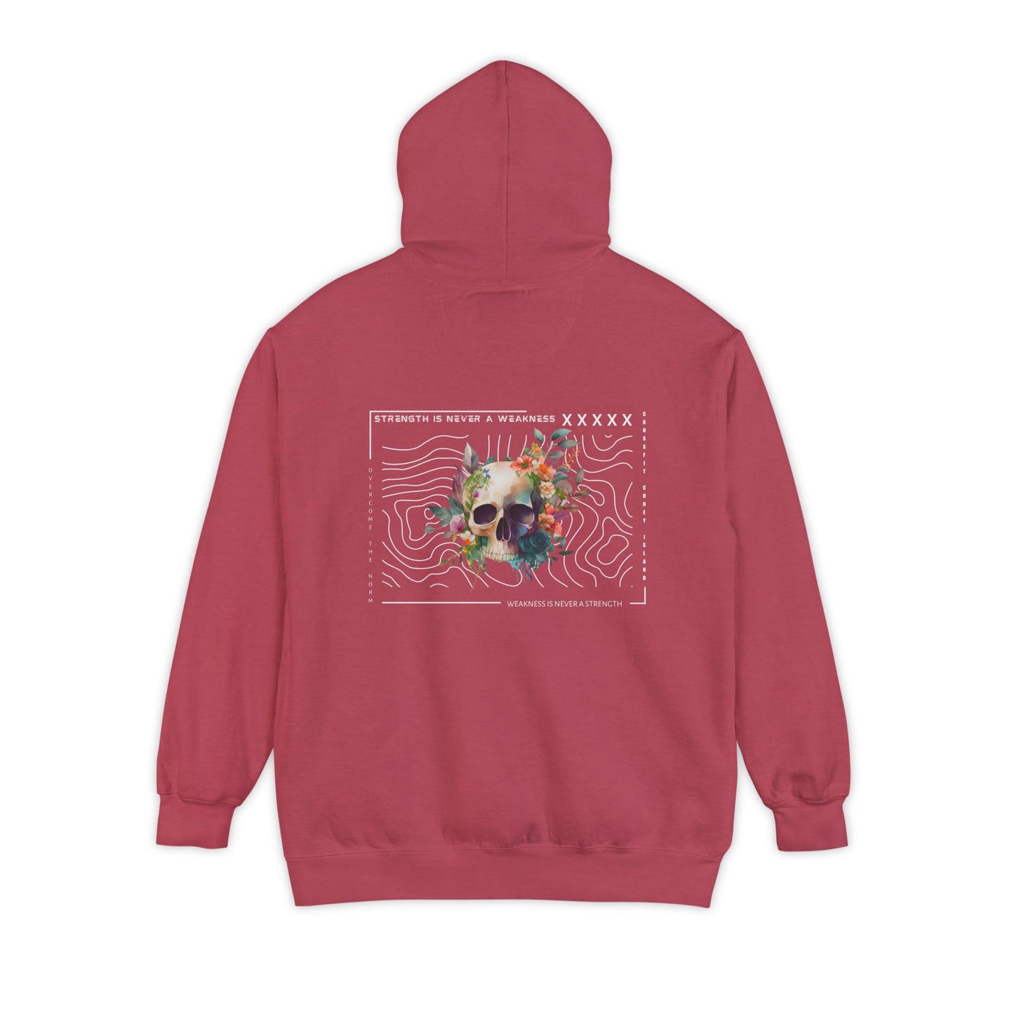 CFCI Stripes / Strength is Never A Weakness - Skull & Flowers - Hoodie
