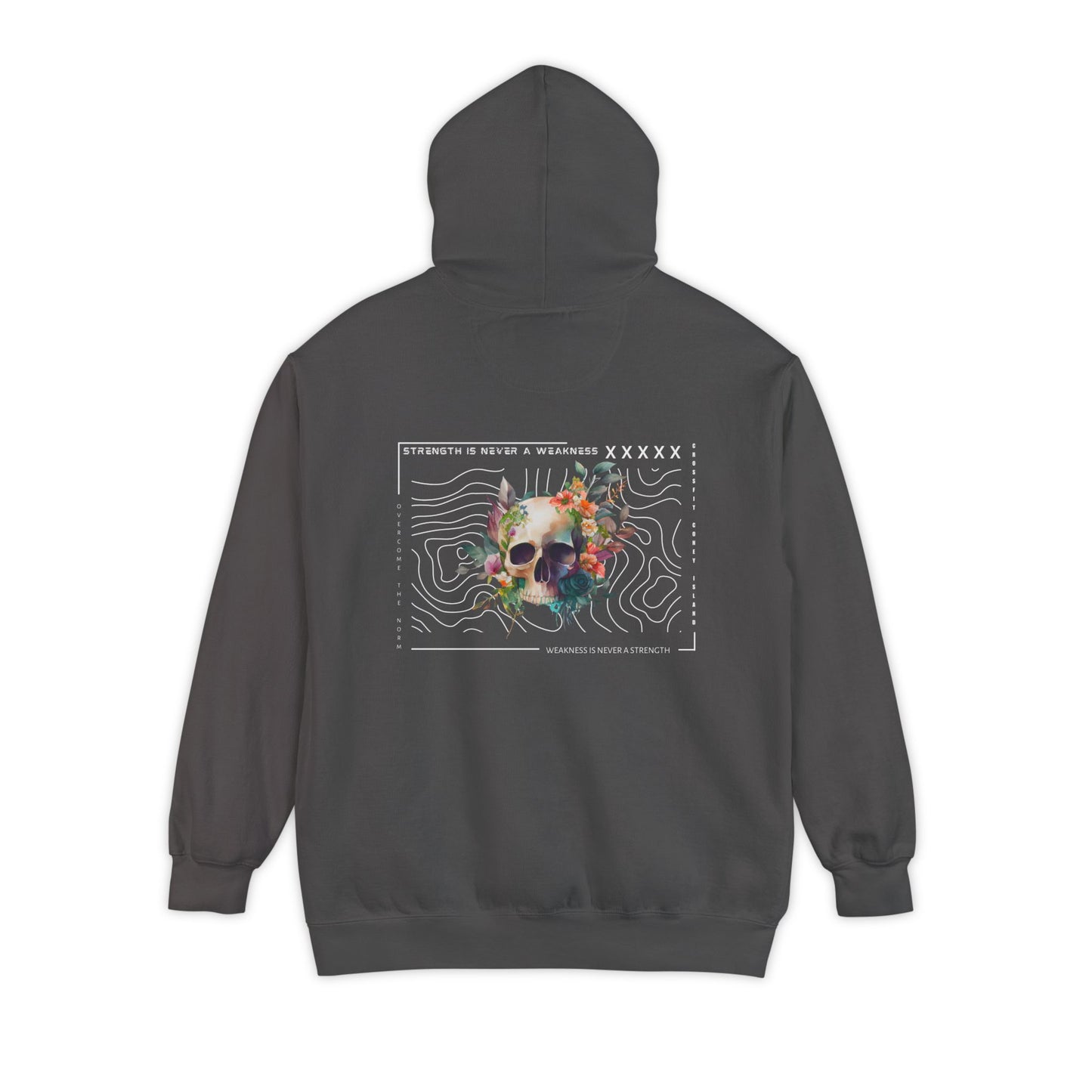 CFCI Stripes / Strength is Never A Weakness - Skull & Flowers - Hoodie