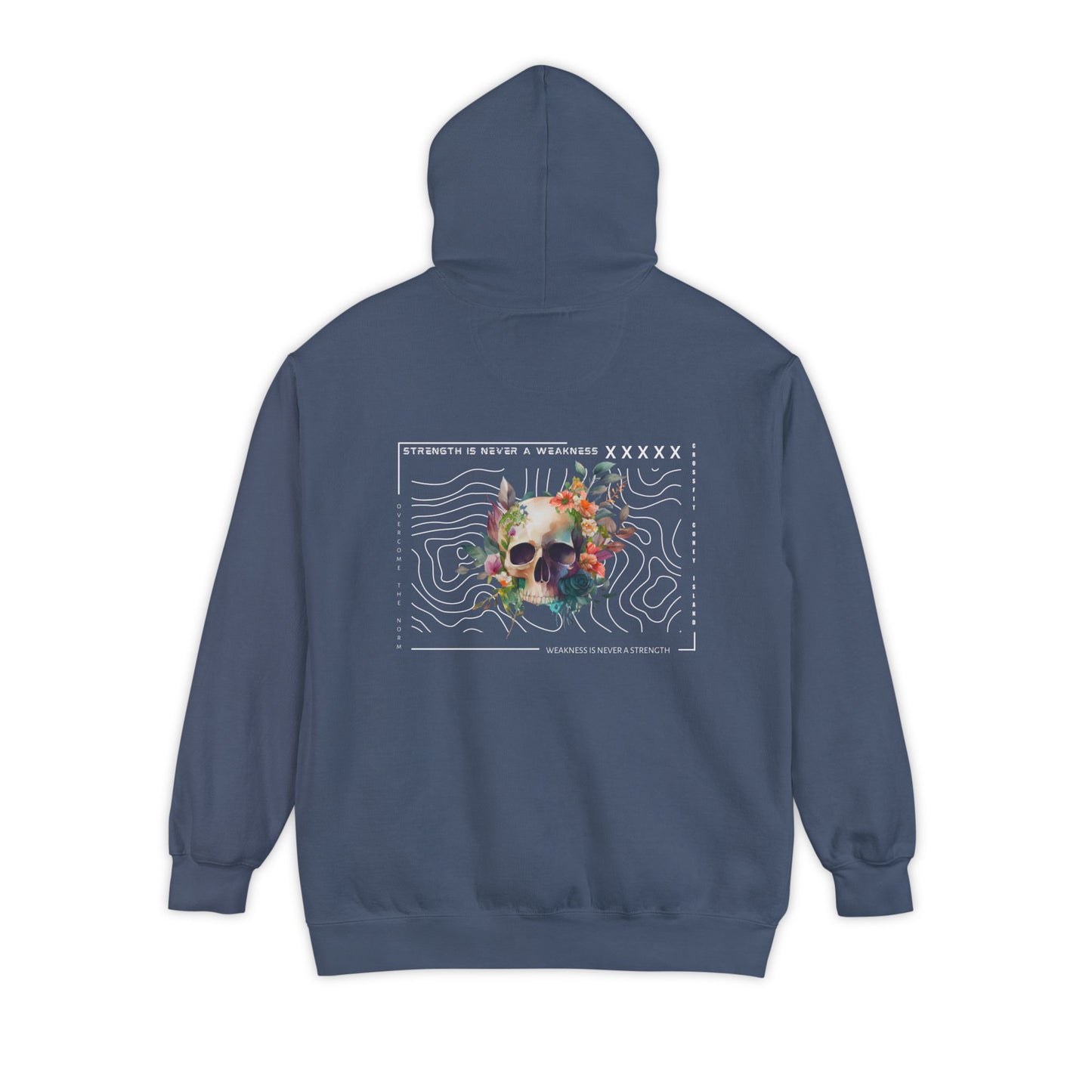 CFCI Stripes / Strength is Never A Weakness - Skull & Flowers - Hoodie