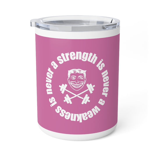 Strength is Never a Weakness - Joker Logo - Insulated Coffee Mug, 10oz