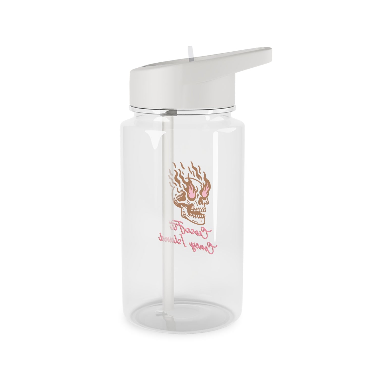 Everything is Fine Skull on Fire - Tritan Water Bottle