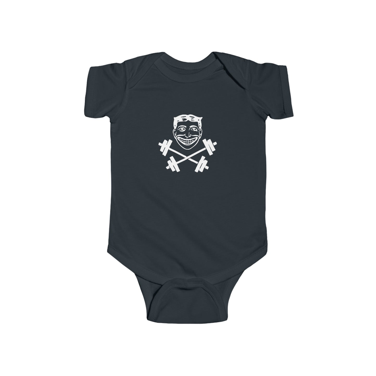 Strong Baby! Joker + Barbells + Brooklyn's Strongest - Infant Fine Jersey Bodysuit