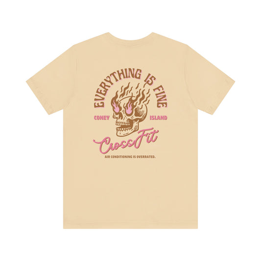 Everything is Fine - T-shirt (Sand and Pink)