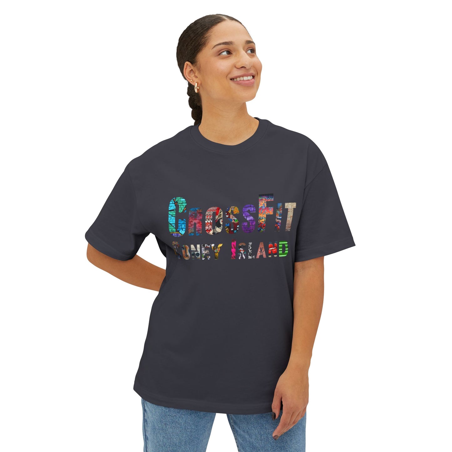 CrossFit Coney Island Graffiti - Unisex Oversized Boxy Tee