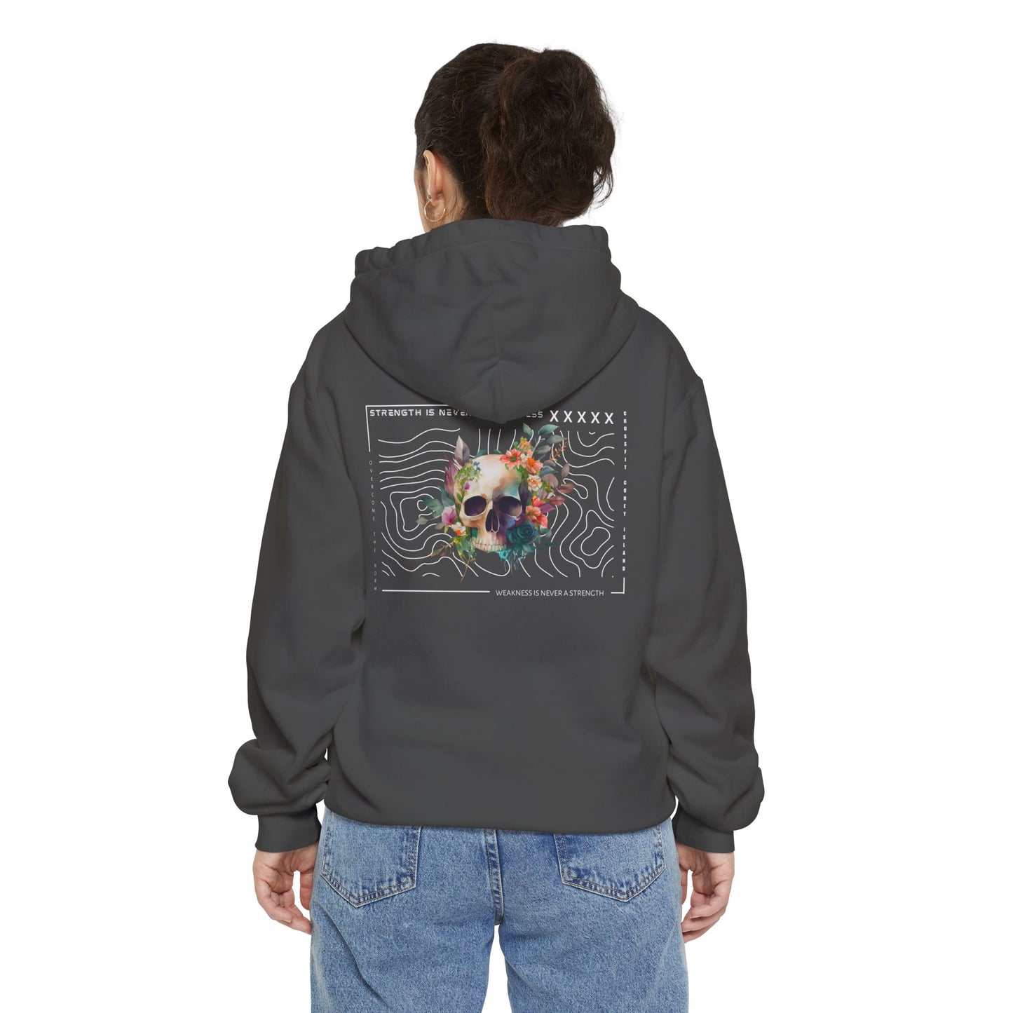 CFCI Stripes / Strength is Never A Weakness - Skull & Flowers - Hoodie