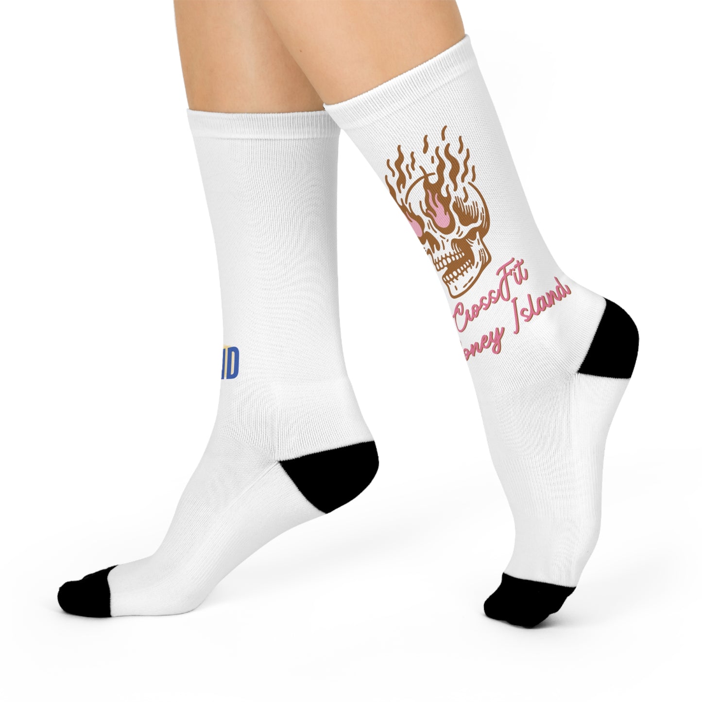 Skullz on Fire (Mismatch!) - Cushioned Crew Socks