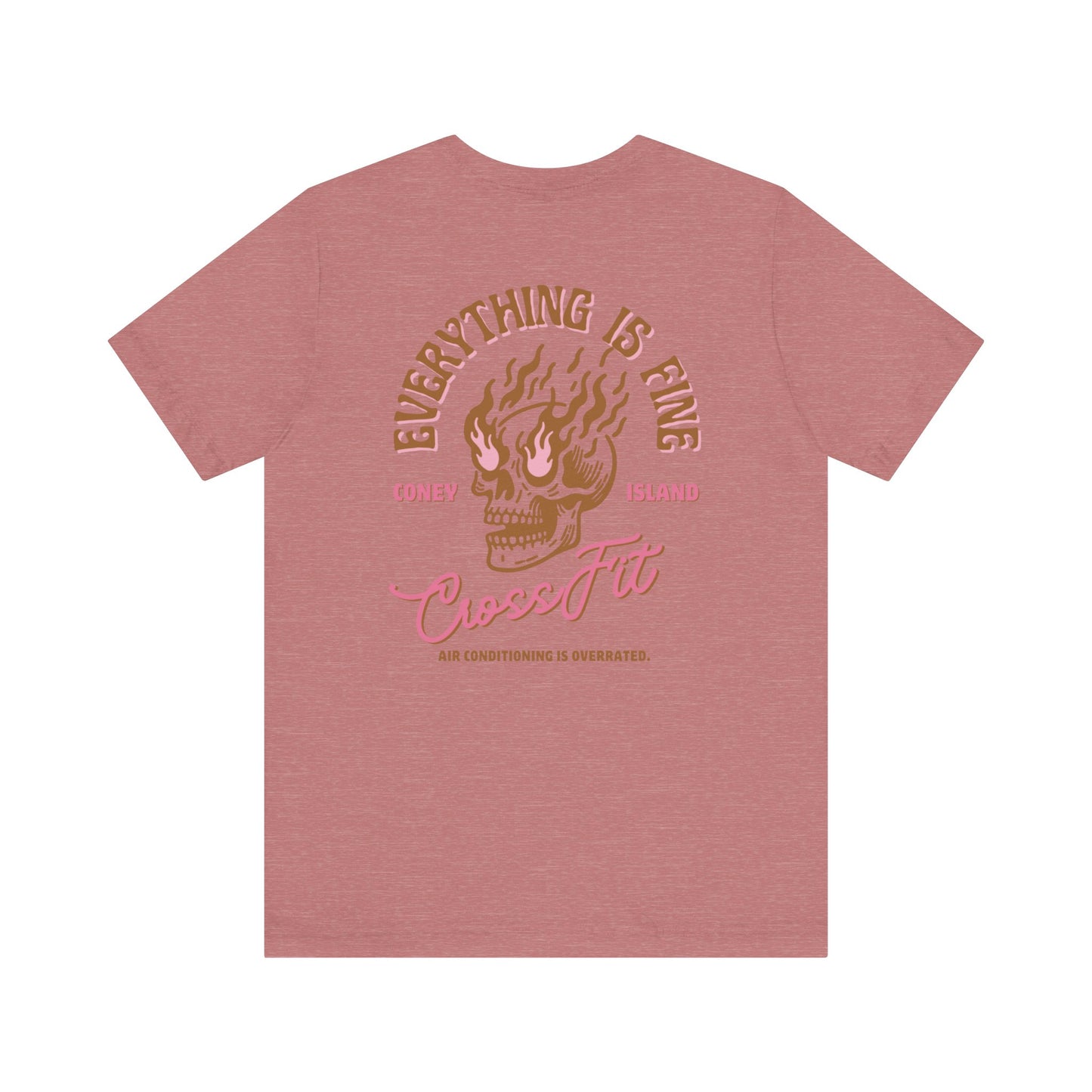 Everything is Fine - T-shirt (Sand and Pink)