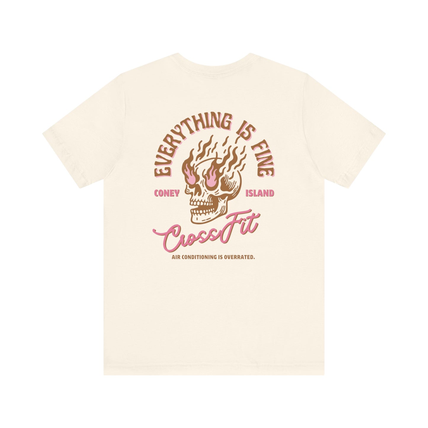 Everything is Fine - T-shirt (Sand and Pink)