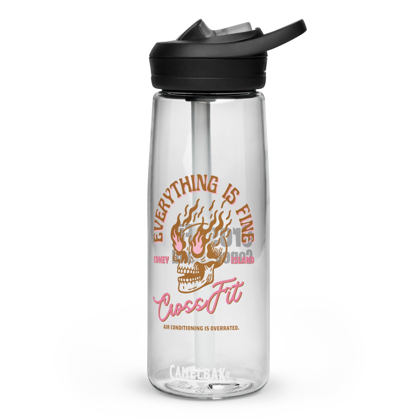 Everything Is Fine - Skull On Fire - CamelBak Sports water bottle