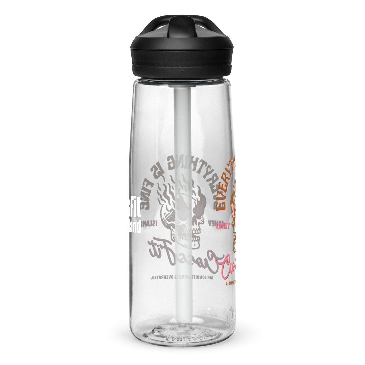 Everything Is Fine - Skull On Fire - CamelBak Sports water bottle