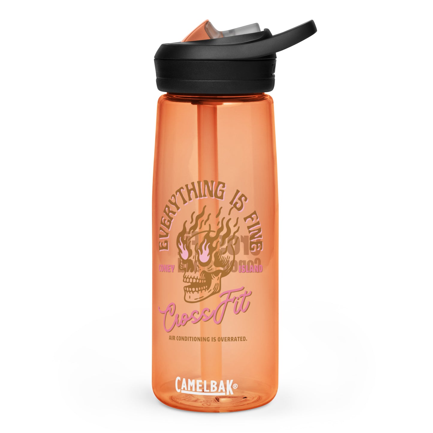 Everything Is Fine - Skull On Fire - CamelBak Sports water bottle