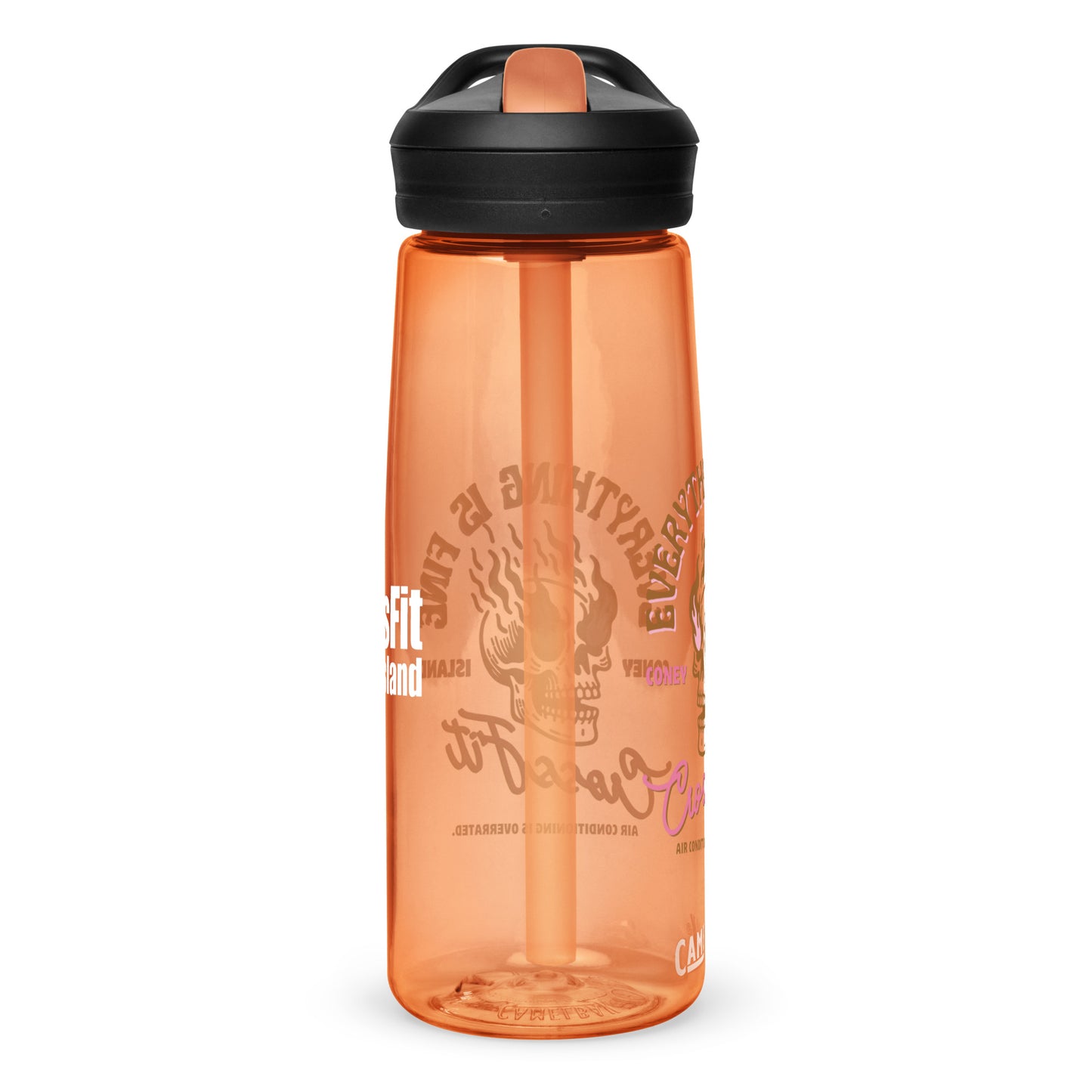 Everything Is Fine - Skull On Fire - CamelBak Sports water bottle