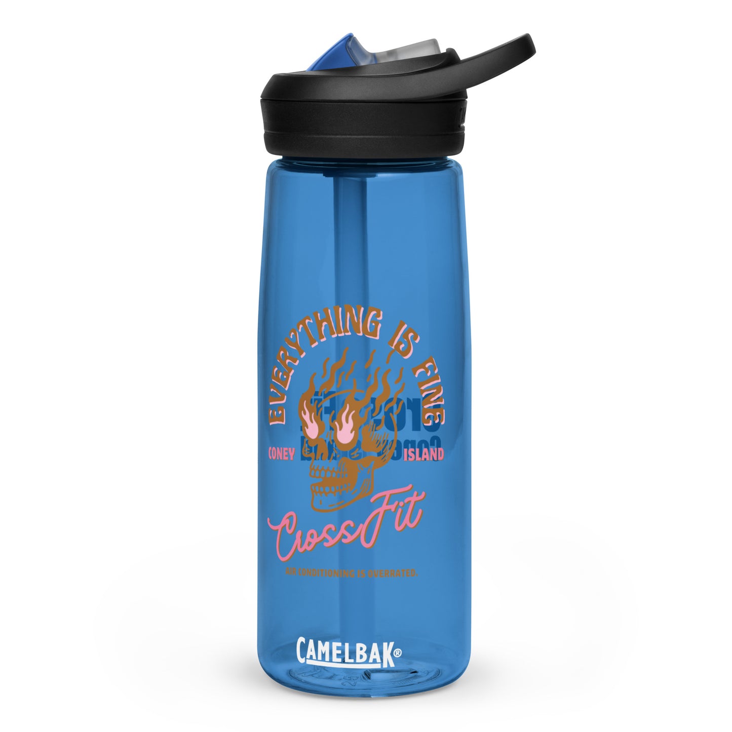 Everything Is Fine - Skull On Fire - CamelBak Sports water bottle